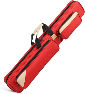 1200D Oxford Billiard Pool Cue Stick Case,1/2 Snooker Billiard Cue Storage Cases,Lightweight Portable Soft 7-hole Cue Bag Carrying Bag Hold 3 Butt 4 Shaft,With handle & adjustable shoulder strap,83cm