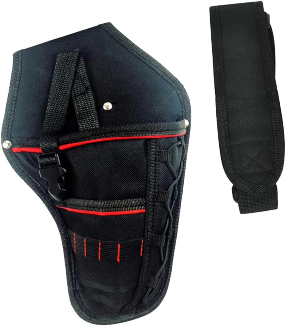 1Pc Professional Tool Carrying Pouch Electric Wrench Waist Bag for Construction Workers Contractors and Electricians Durable and Dirt Resistant Tool Belt Bag