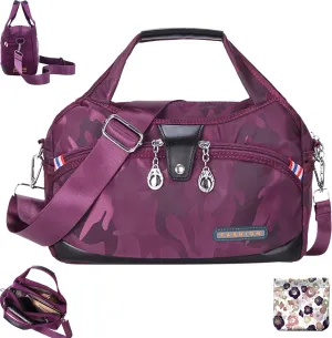 2025 New Blaciokamith Soft Side Lightweight Underseat Tote Bag, Multi-Pocket Fashion Waterproof Anti-Theft Handbag Crossbody
