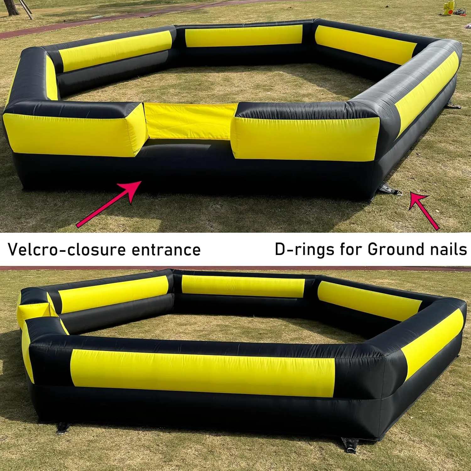 20FT Spacious Inflatable Gaga Ball Pit: Built-in Blower, Portable & Ideal for Indoor/Outdoor School & Family Fun - Effortless Setup