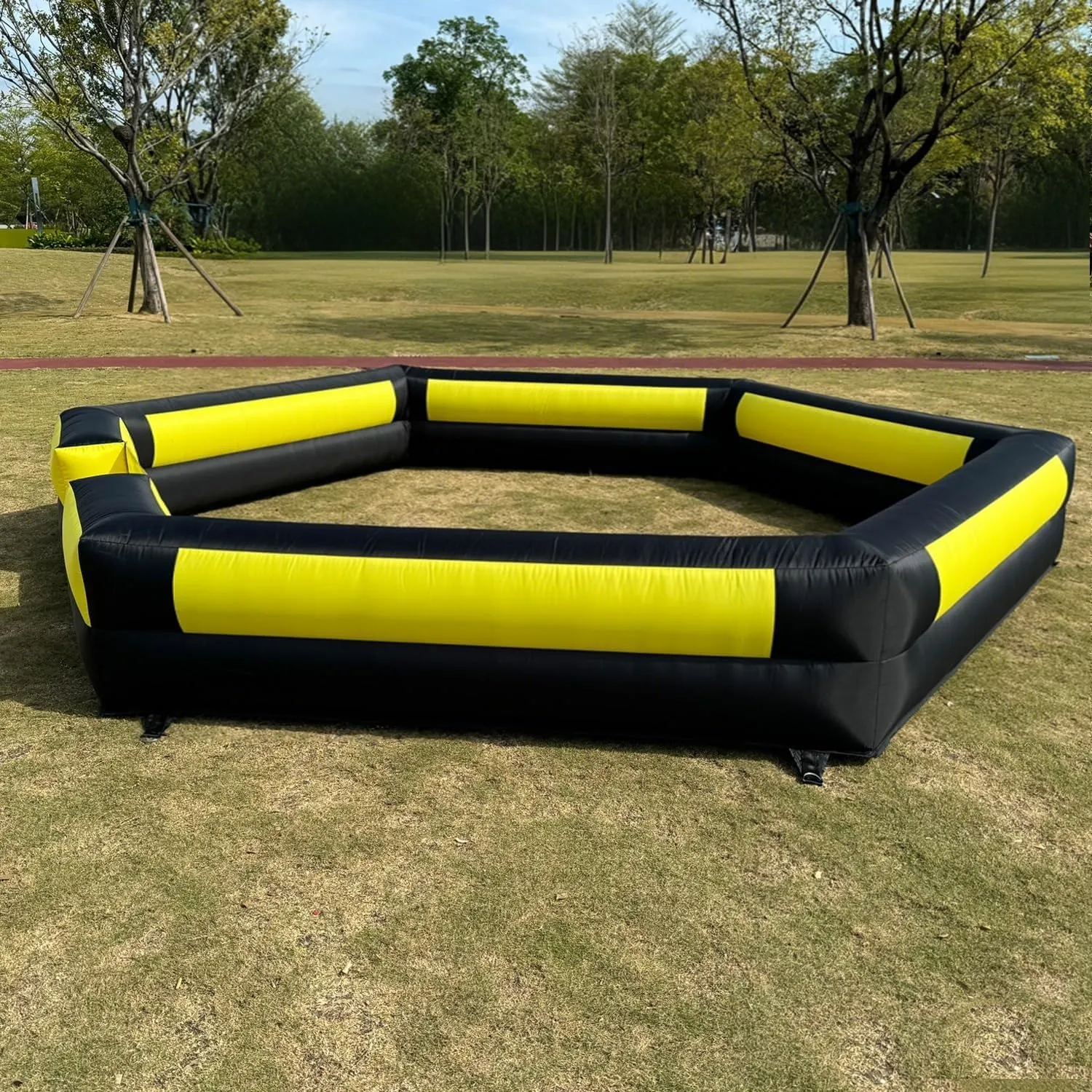 20FT Spacious Inflatable Gaga Ball Pit: Built-in Blower, Portable & Ideal for Indoor/Outdoor School & Family Fun - Effortless Setup
