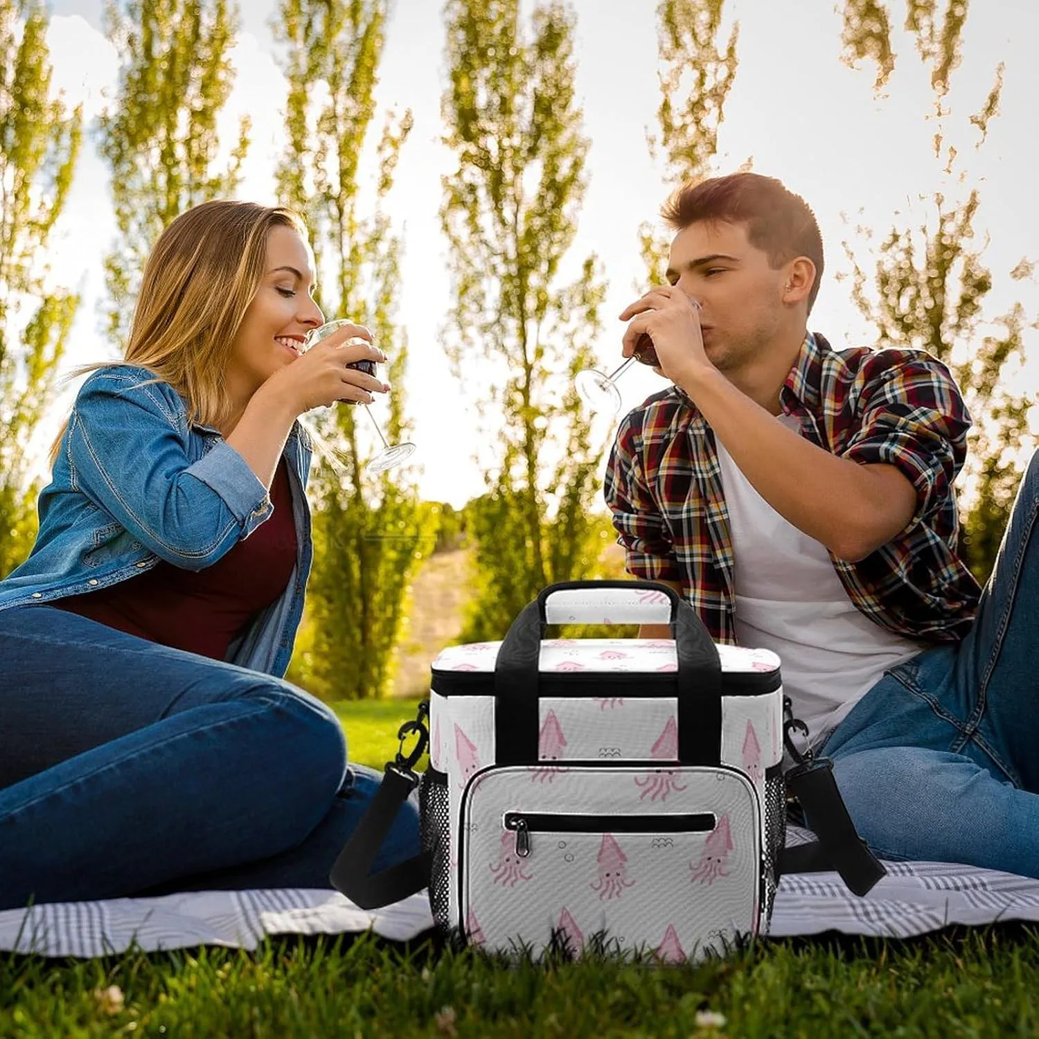 22.5L Waterproof Soft Cooler BagInsulated Lunch Box for Camping Fishing Beach Road Trips