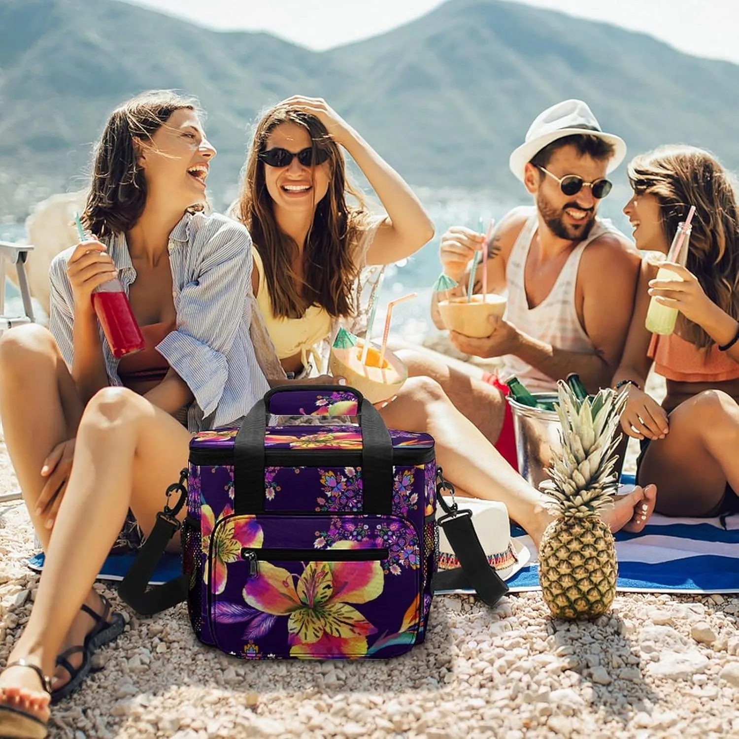 22.5L Waterproof Soft Cooler BagInsulated Lunch Box for Camping Fishing Beach Road Trips