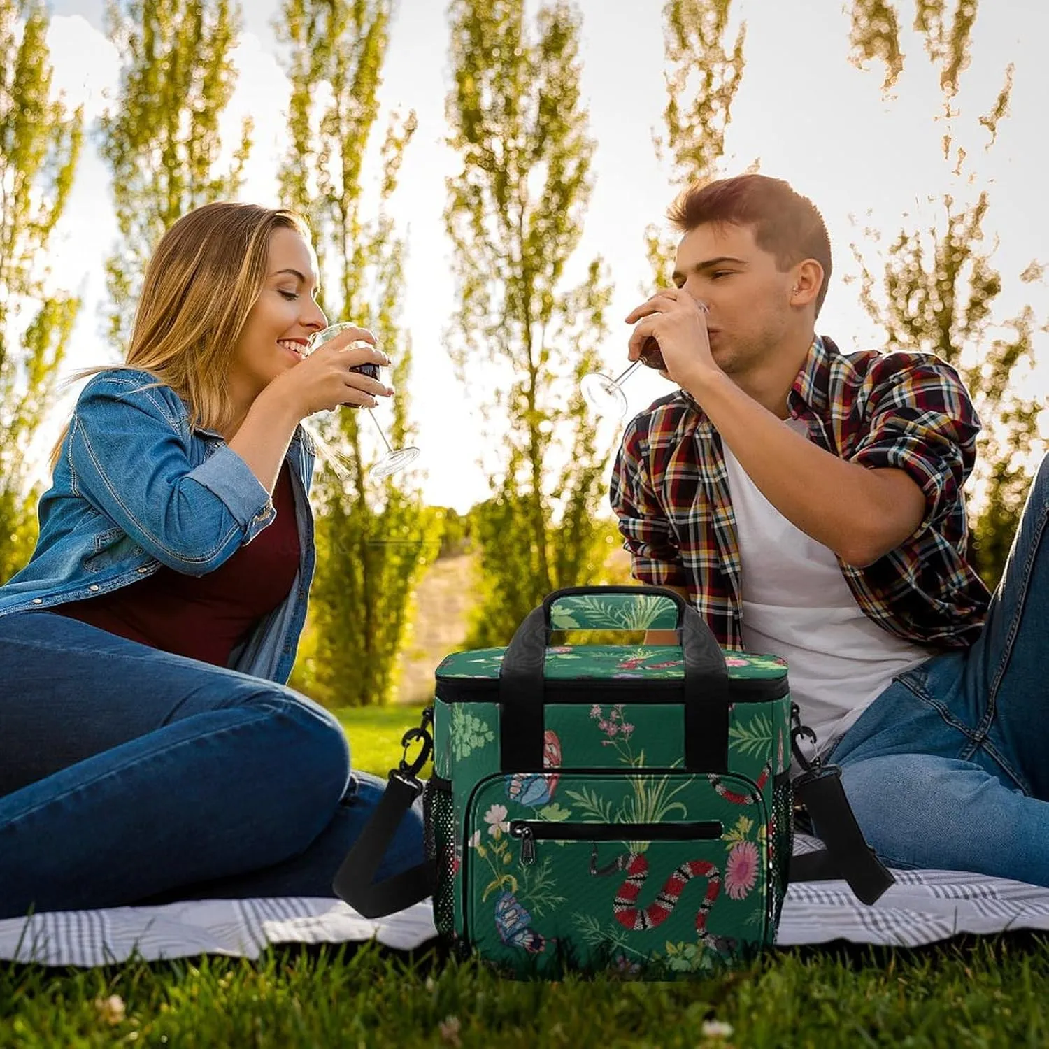 22.5L Waterproof Soft Cooler BagInsulated Lunch Box for Camping Fishing Beach Road Trips