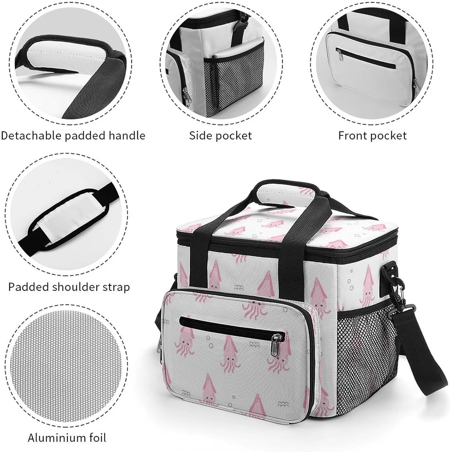 22.5L Waterproof Soft Cooler BagInsulated Lunch Box for Camping Fishing Beach Road Trips