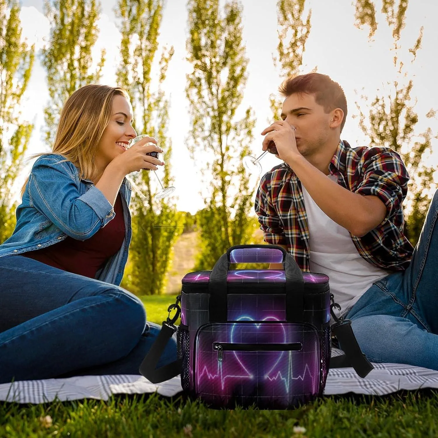 22.5L Waterproof Soft Cooler BagInsulated Lunch Box for Camping Fishing Beach Road Trips