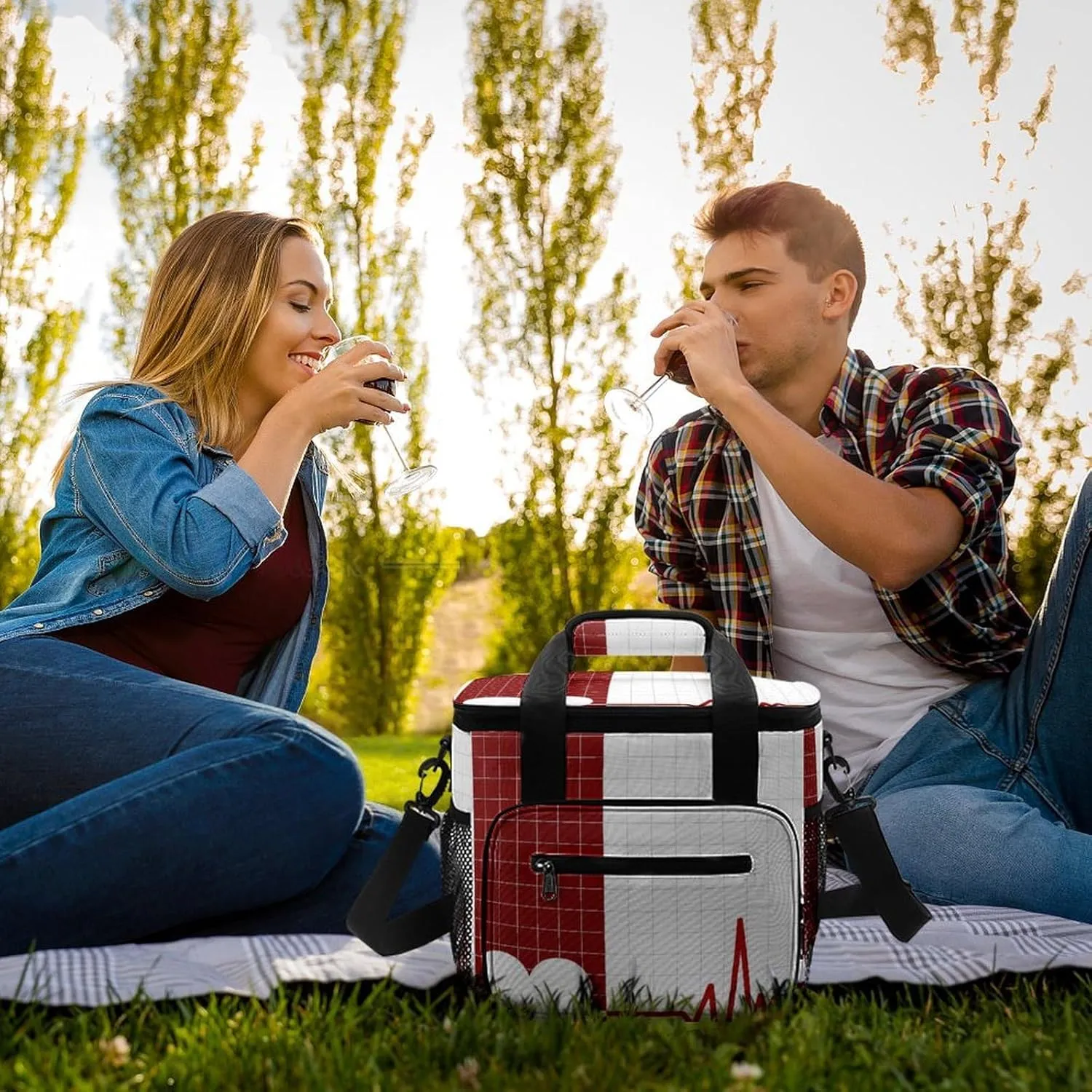 22.5L Waterproof Soft Cooler BagInsulated Lunch Box for Camping Fishing Beach Road Trips