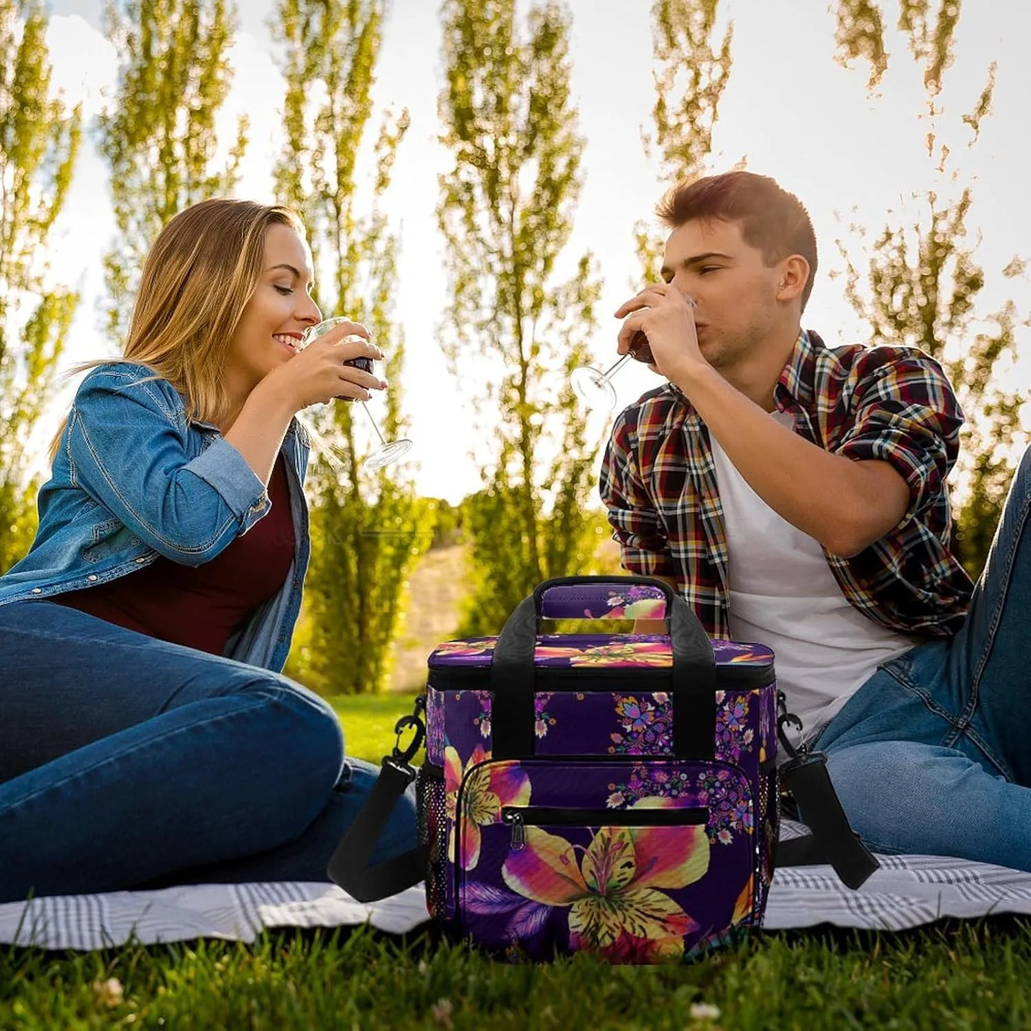 22.5L Waterproof Soft Cooler BagInsulated Lunch Box for Camping Fishing Beach Road Trips