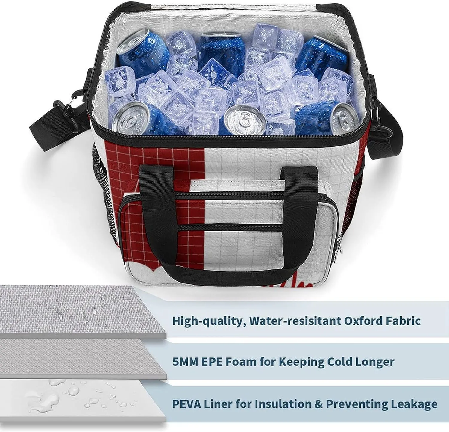 22.5L Waterproof Soft Cooler BagInsulated Lunch Box for Camping Fishing Beach Road Trips