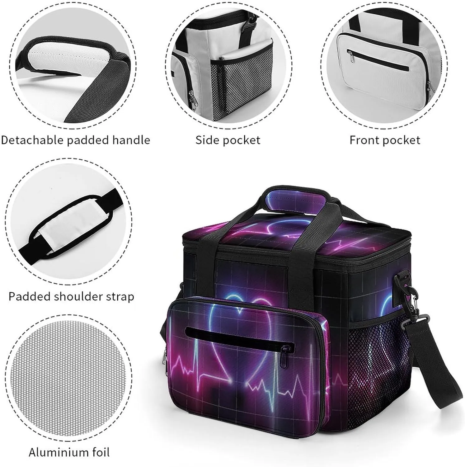 22.5L Waterproof Soft Cooler BagInsulated Lunch Box for Camping Fishing Beach Road Trips
