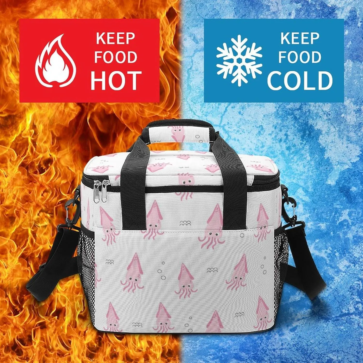 22.5L Waterproof Soft Cooler BagInsulated Lunch Box for Camping Fishing Beach Road Trips