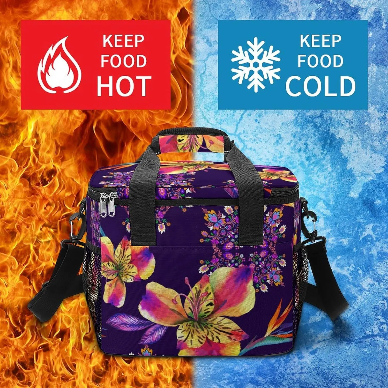 22.5L Waterproof Soft Cooler BagInsulated Lunch Box for Camping Fishing Beach Road Trips