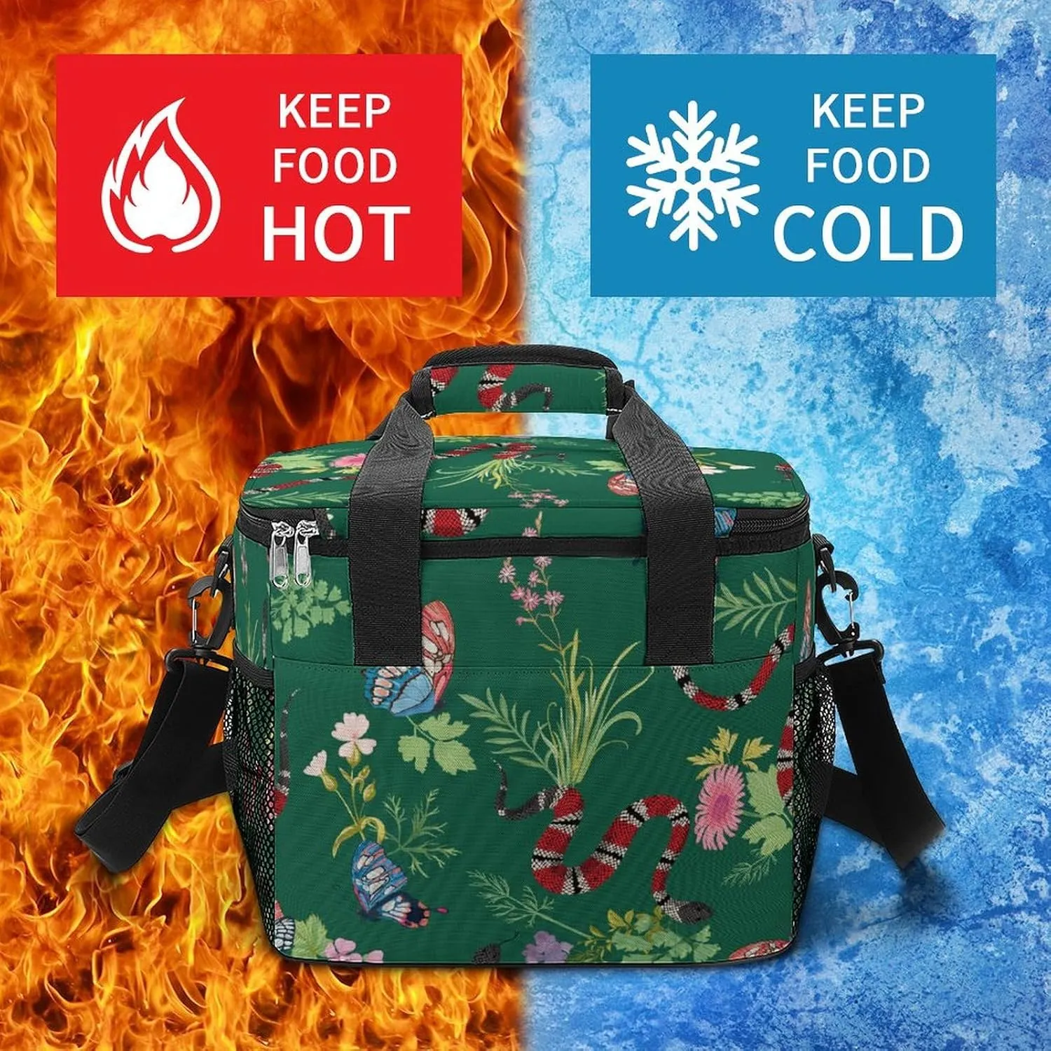 22.5L Waterproof Soft Cooler BagInsulated Lunch Box for Camping Fishing Beach Road Trips
