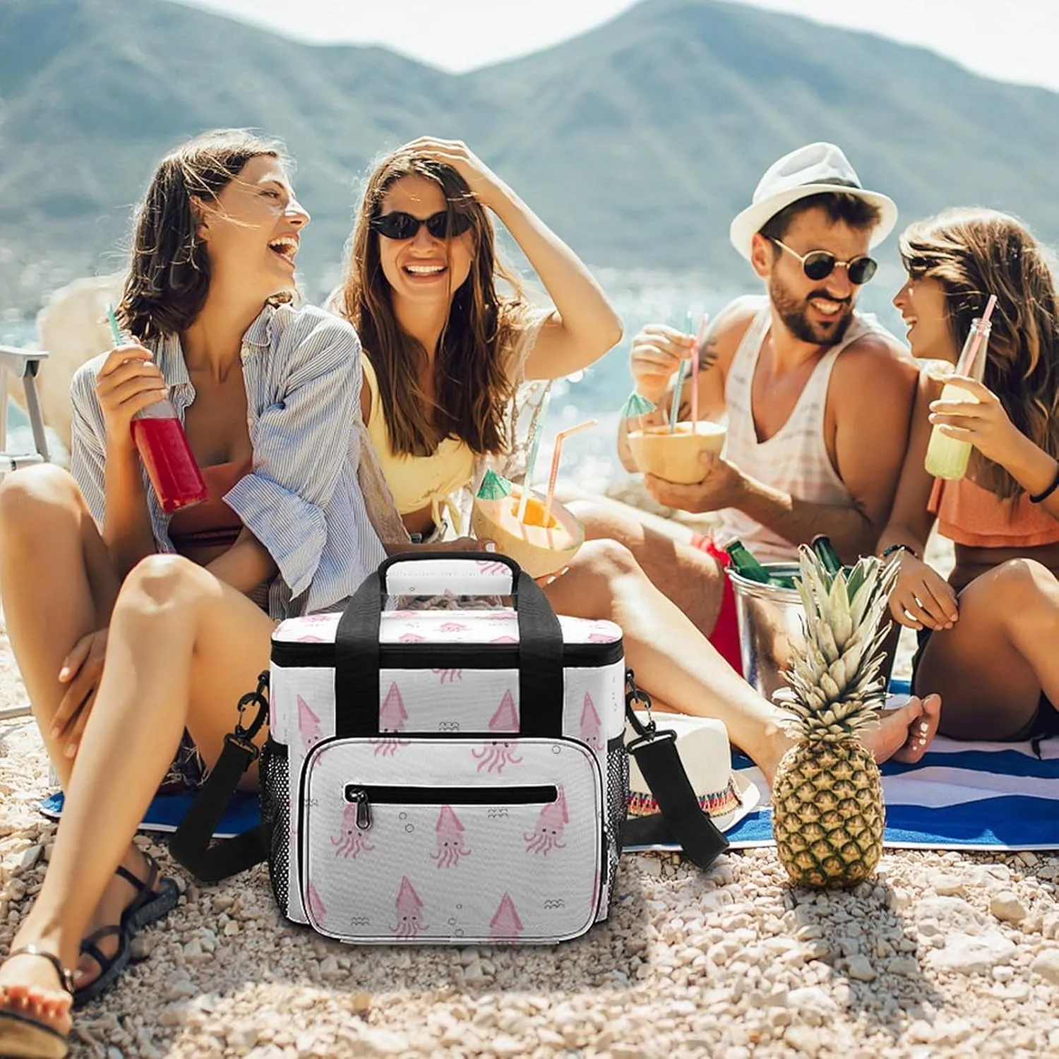 22.5L Waterproof Soft Cooler BagInsulated Lunch Box for Camping Fishing Beach Road Trips