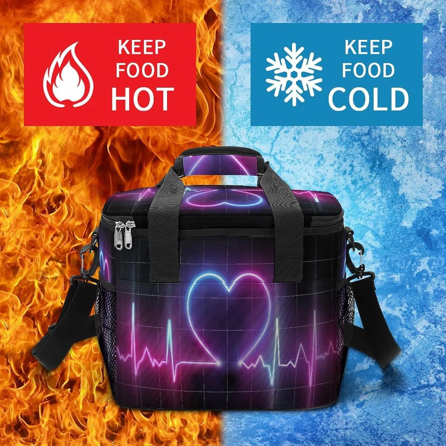 22.5L Waterproof Soft Cooler BagInsulated Lunch Box for Camping Fishing Beach Road Trips