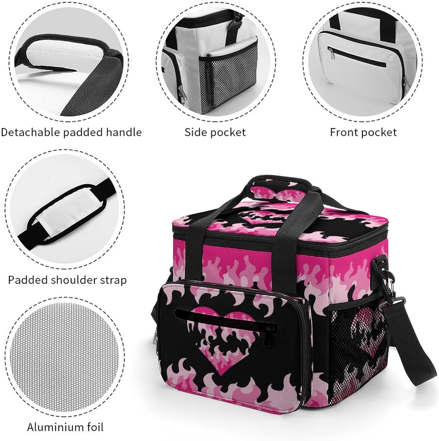 22.5L Waterproof Soft Cooler BagInsulated Lunch Box for Camping Fishing Beach Road Trips