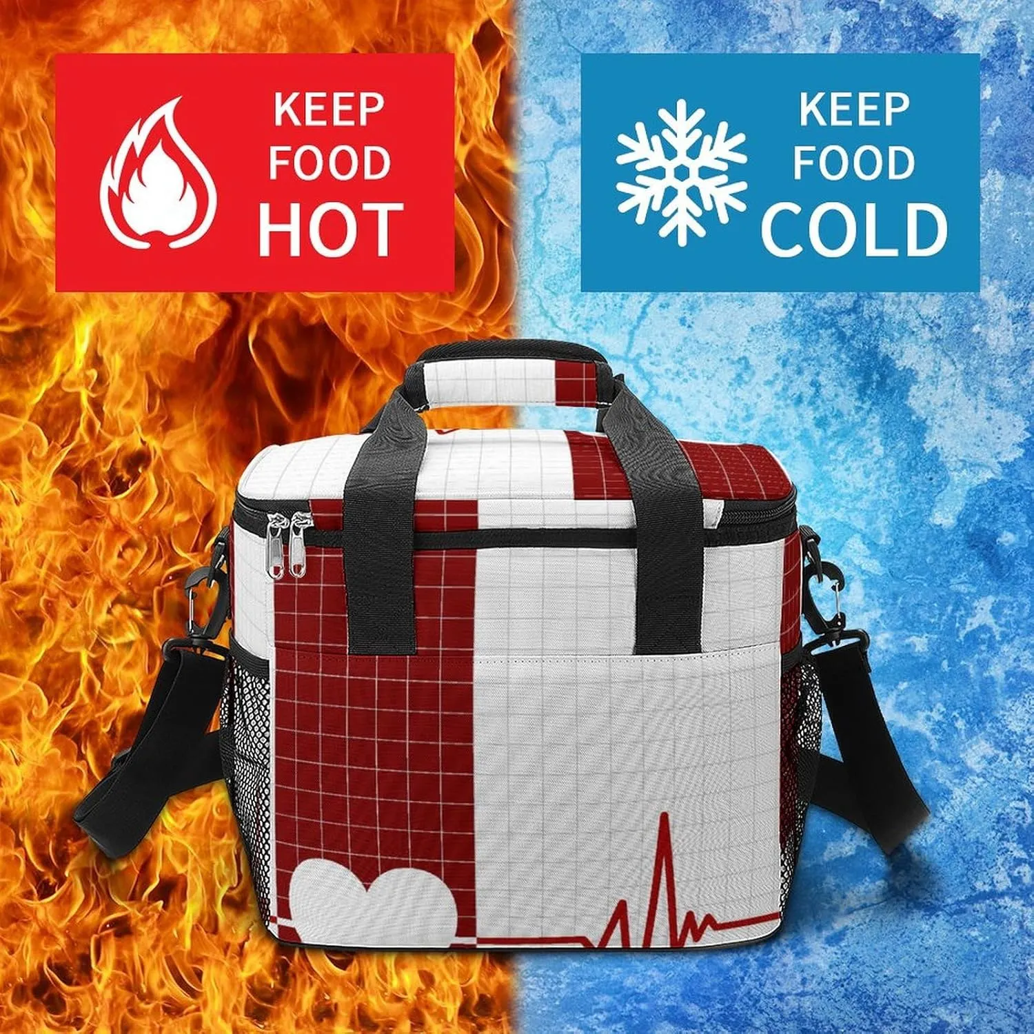 22.5L Waterproof Soft Cooler BagInsulated Lunch Box for Camping Fishing Beach Road Trips