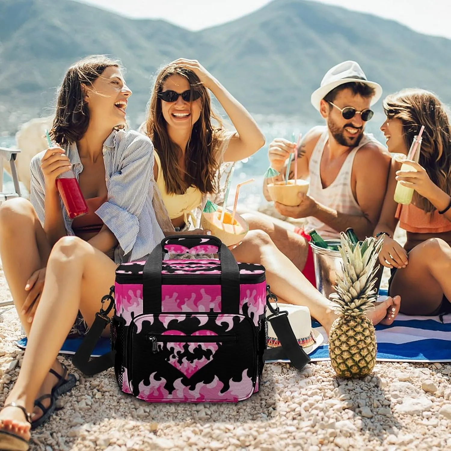 22.5L Waterproof Soft Cooler BagInsulated Lunch Box for Camping Fishing Beach Road Trips