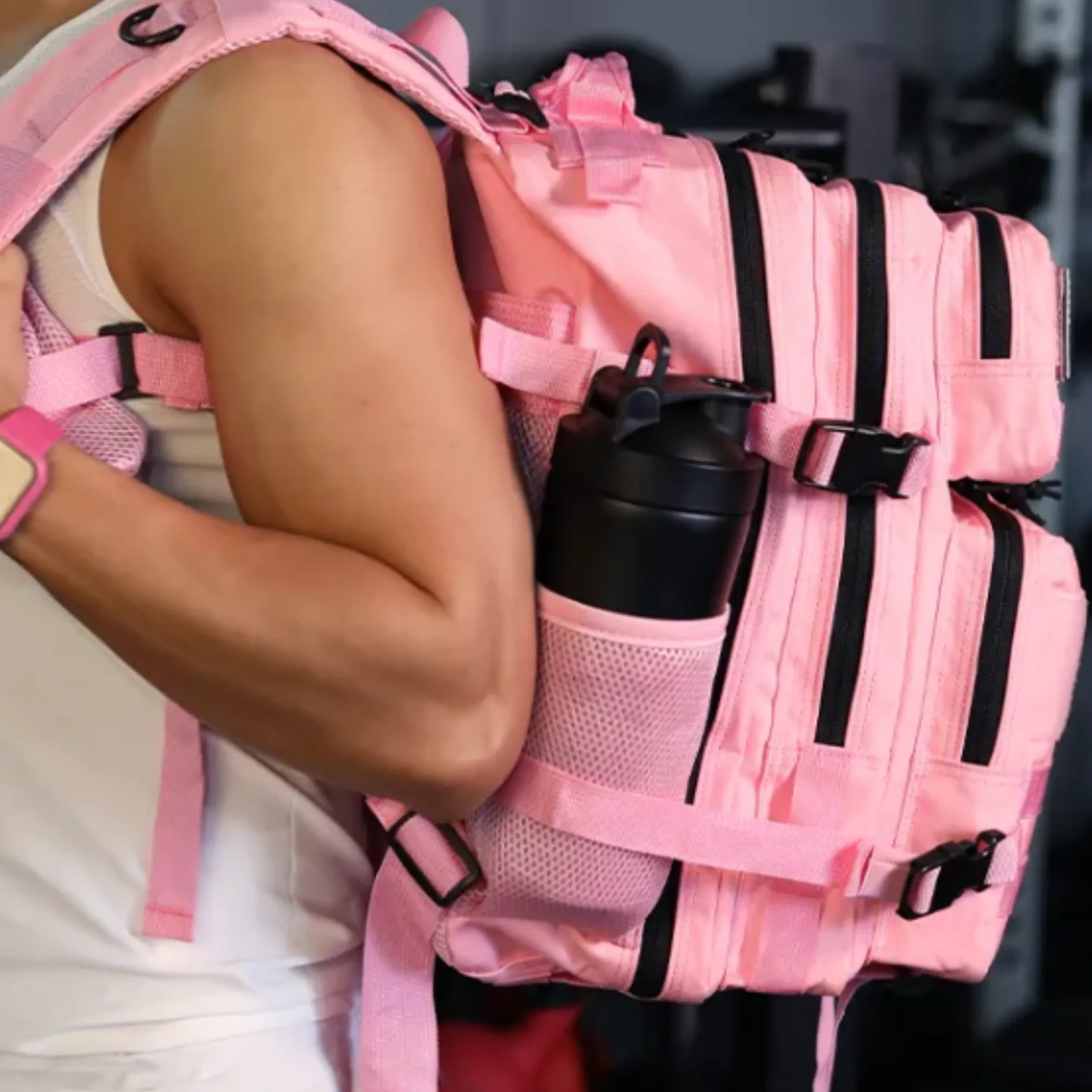 25L Tactical Backpack – Pastel Pink - Durable & Functional