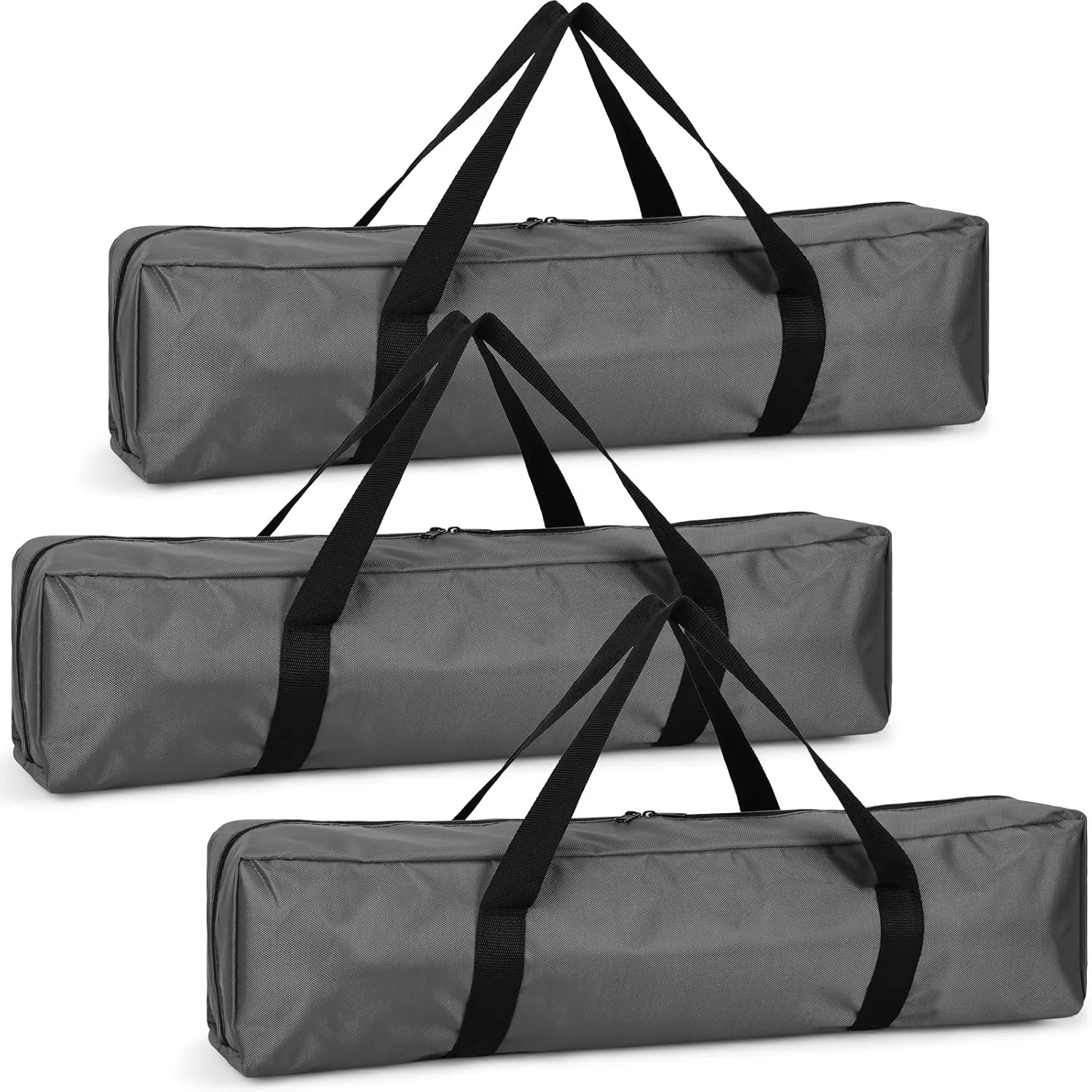 3 Pcs Tripod Carrying Case Bag Water Resistant Durable Lightweight Multifunctional Tripod Carrying Case with Heavy Duty Suit for Tent, Fishing Pole, Lights, Speakers, Cameras(Grey,28 Inch)