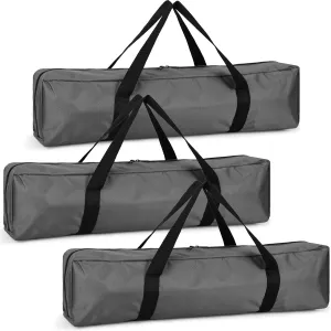 3 Pcs Tripod Carrying Case Bag Water Resistant Durable Lightweight Multifunctional Tripod Carrying Case with Heavy Duty Suit for Tent, Fishing Pole, Lights, Speakers, Cameras(Grey,28 Inch)