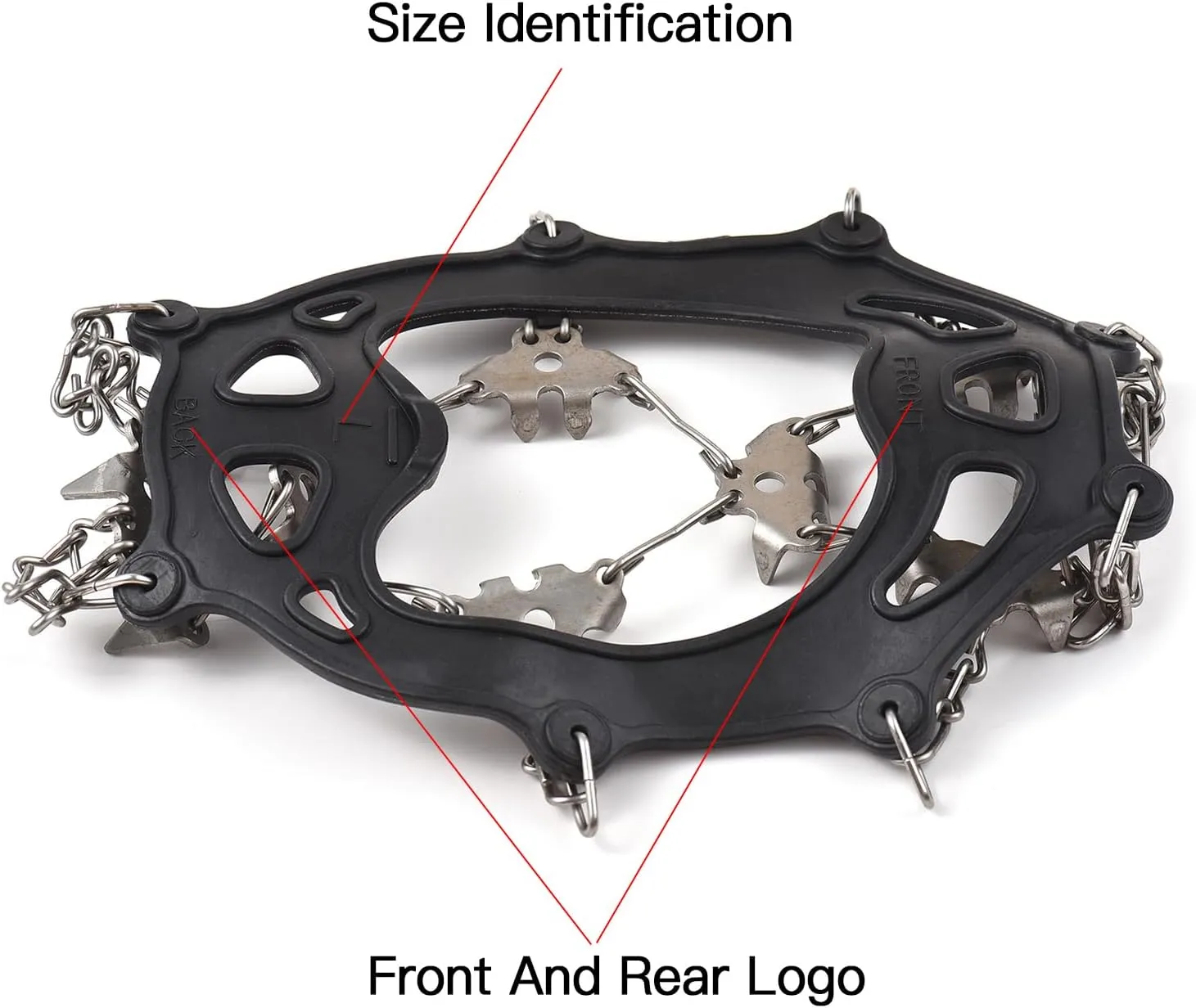 32-Tooth Stainless Steel Anti-Slip Shoe Cover Snow Anti-Slip Device Anti-Slip Chain