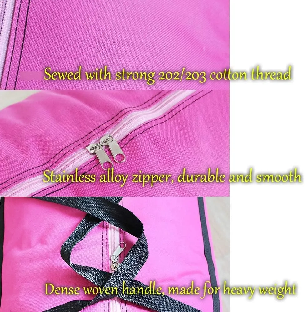 3pcs Extra Large 47.6 gal Heavy duty Storage Bags with Strong Handle, Travel Duffel Clothes Bags for Moving, Travelling, Camping, Festival Decorations Storage, Blue Black Yellow