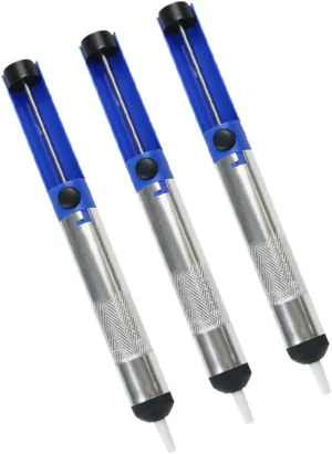3Pcs Solder Removal Tool Manual Suction Pump with Non Slip Grip Strong Tin Extractor for Easy Soldering and Desoldering for Repairing and Cleaning Waste Solder