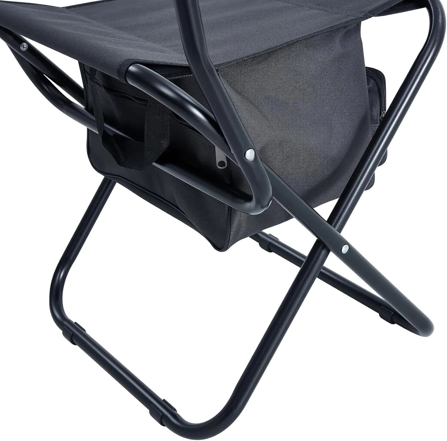 4 Pack Camping Chair, Padded Folding Outdoor Chair with Storage Bag, Lightweight Directors Chair Portable Fishing Chair for Picnics, BBQ, Beach, Backyard, Party, Patio, Lawn, Grey