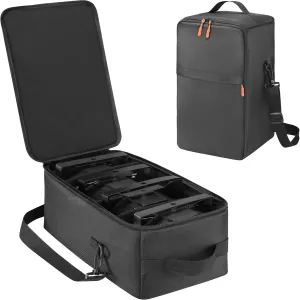 4 Par Light Bag Soft Padded, Stage Lighting Spotlight Case with Removable Dividers & Shoudler-strap & Handle, Par Lights Bag with Large Pocket