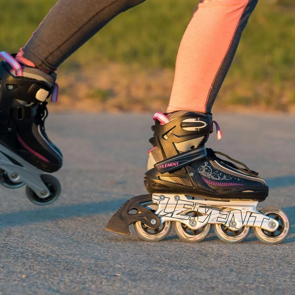 5th Element Lynx Inline Skates for Women with Adjustable Strap, 80mm Wheels, and Soft Boot | Inline Skates Perfect for Roller Derby, Roller Hockey, and Fitness Skating
