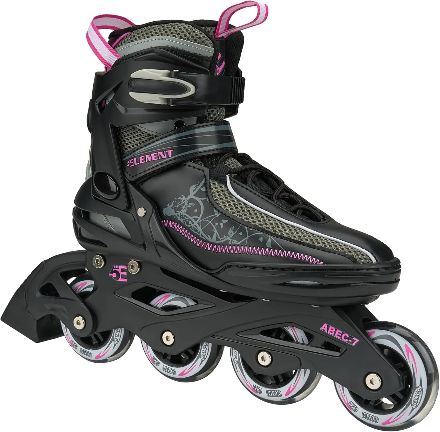5th Element Lynx Inline Skates for Women with Adjustable Strap, 80mm Wheels, and Soft Boot | Inline Skates Perfect for Roller Derby, Roller Hockey, and Fitness Skating