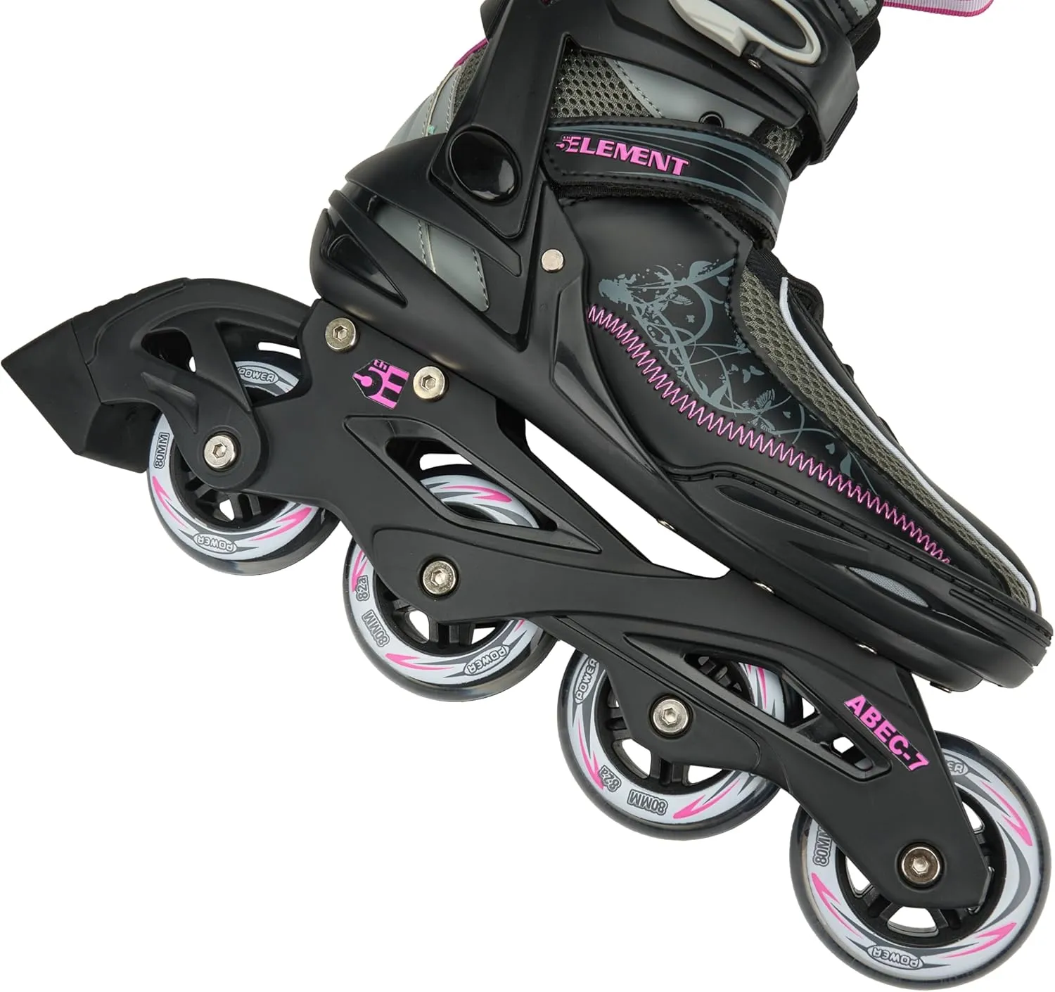 5th Element Lynx Inline Skates for Women with Adjustable Strap, 80mm Wheels, and Soft Boot | Inline Skates Perfect for Roller Derby, Roller Hockey, and Fitness Skating