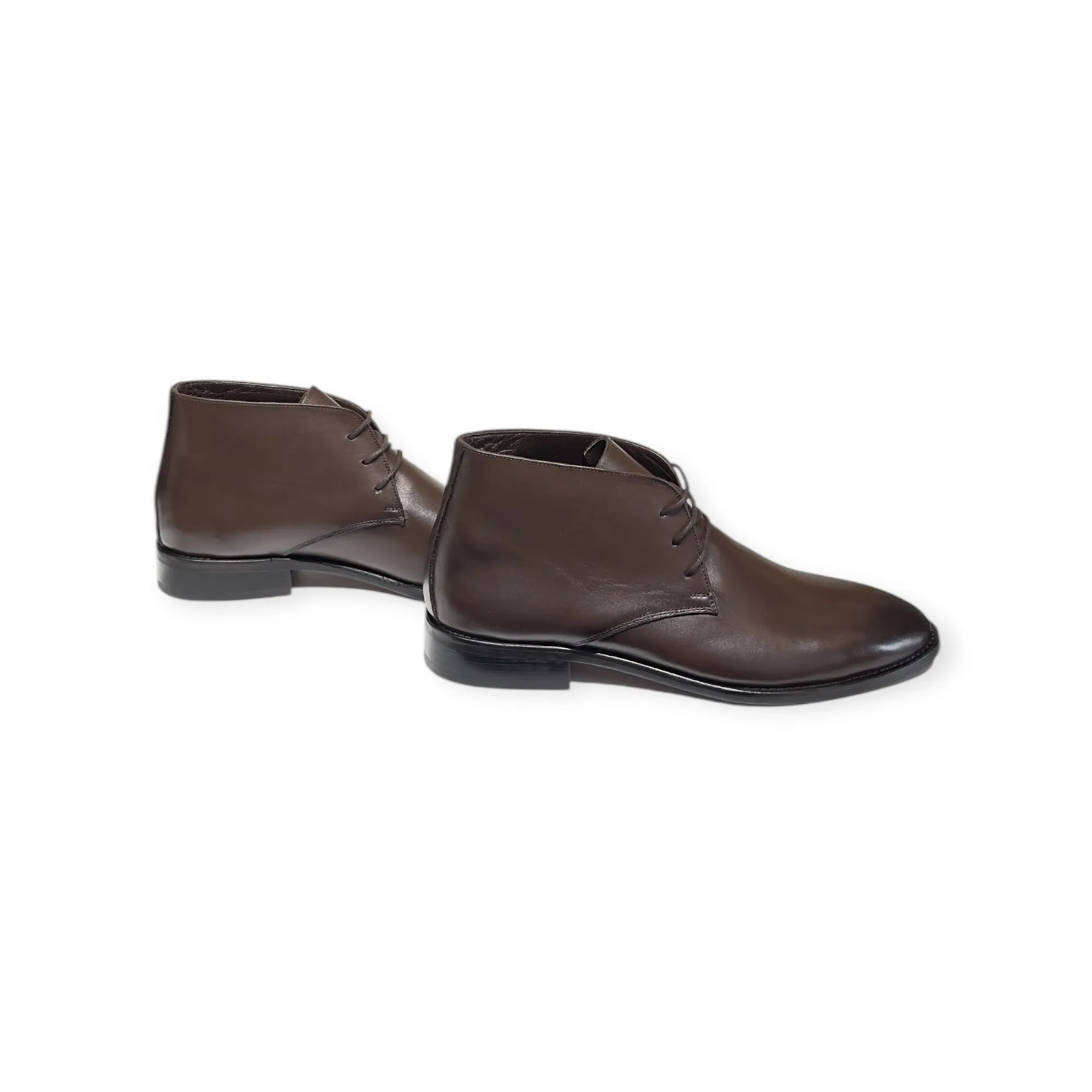 611k Black Elegant Leather Derby Shoes