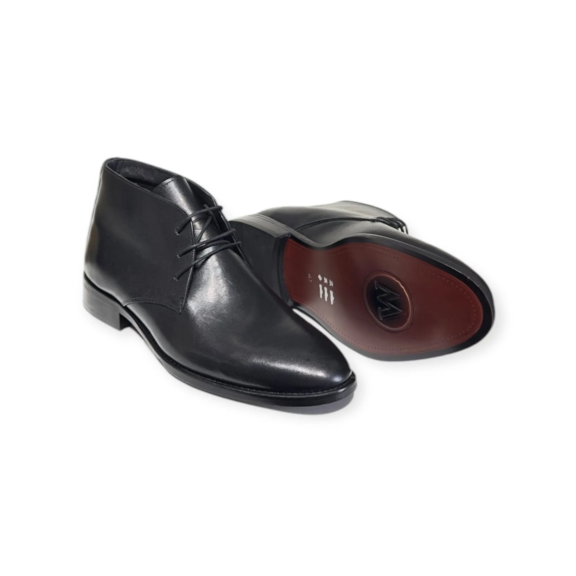611s Black Elegant Leather Derby Shoes