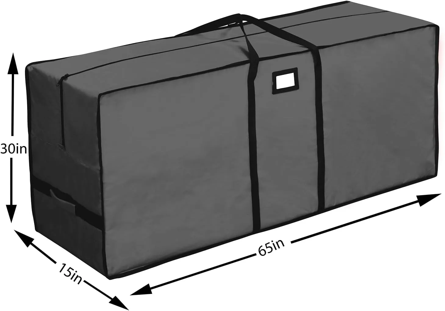 9 ft Christmas Tree Storage Bag, Heavy Duty 600D Oxford Fabric with Reinforced Handles and Dual Zip Wide Opening, Extra Large Storage Container for Trees and Decorations (Grey)