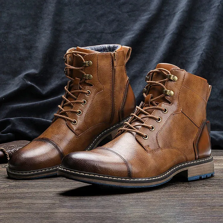 Aaron | Premium Leather Oxford Boots