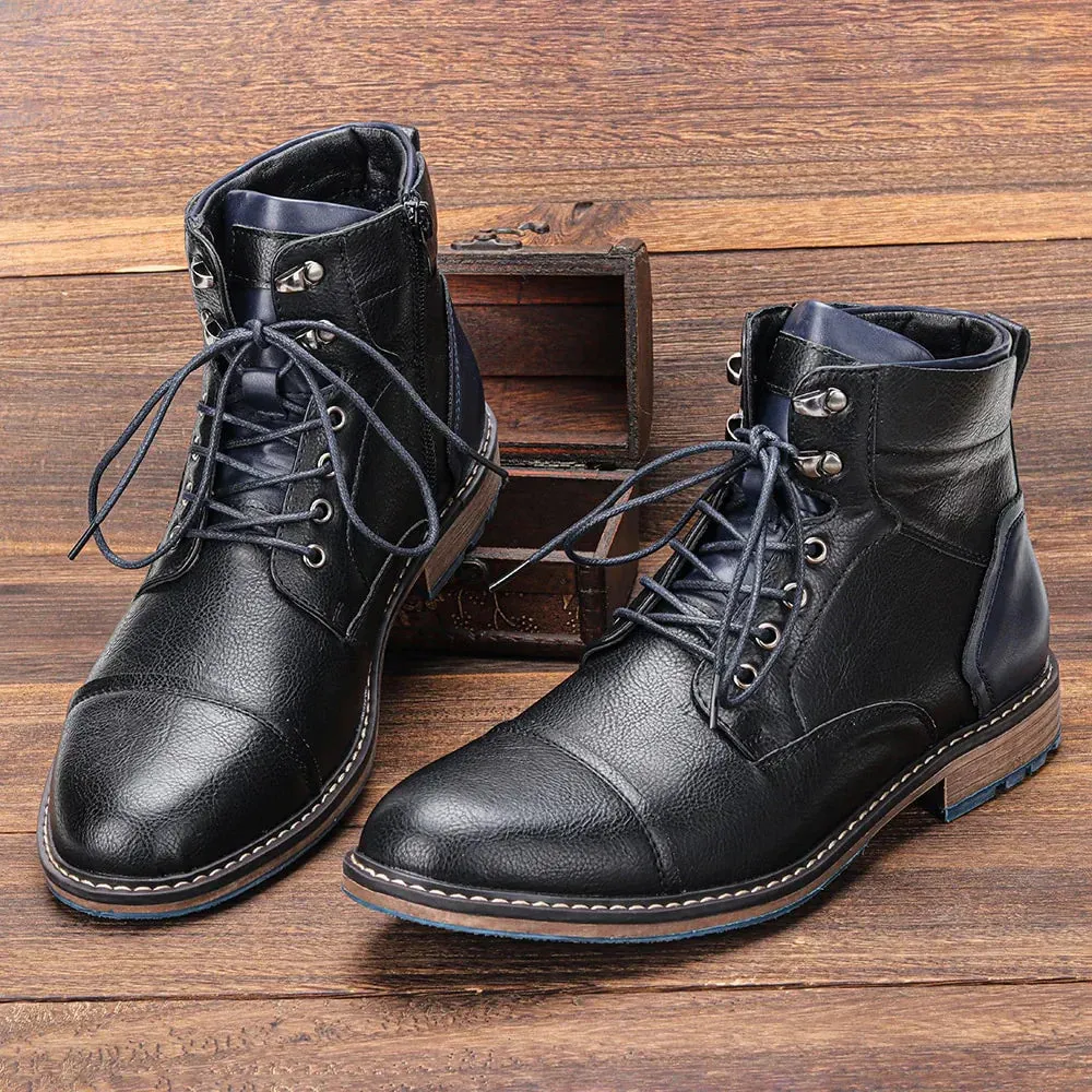 Aaron | Premium Leather Oxford Boots