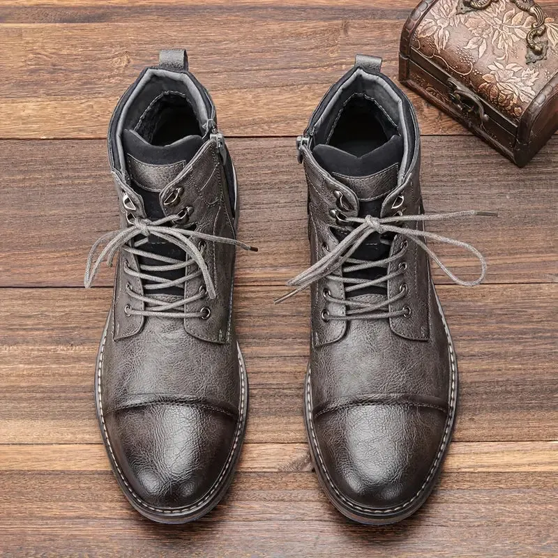 Aaron | Premium Leather Oxford Boots