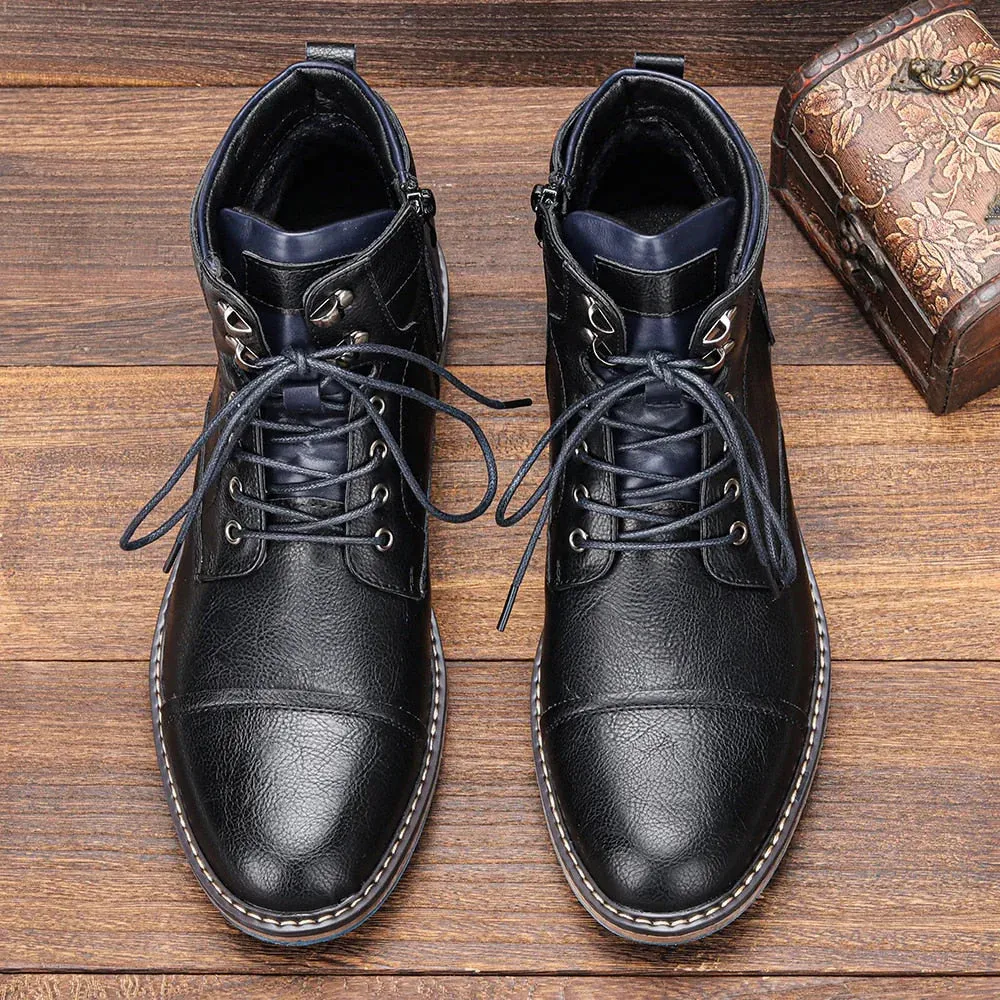 Aaron | Premium Leather Oxford Boots