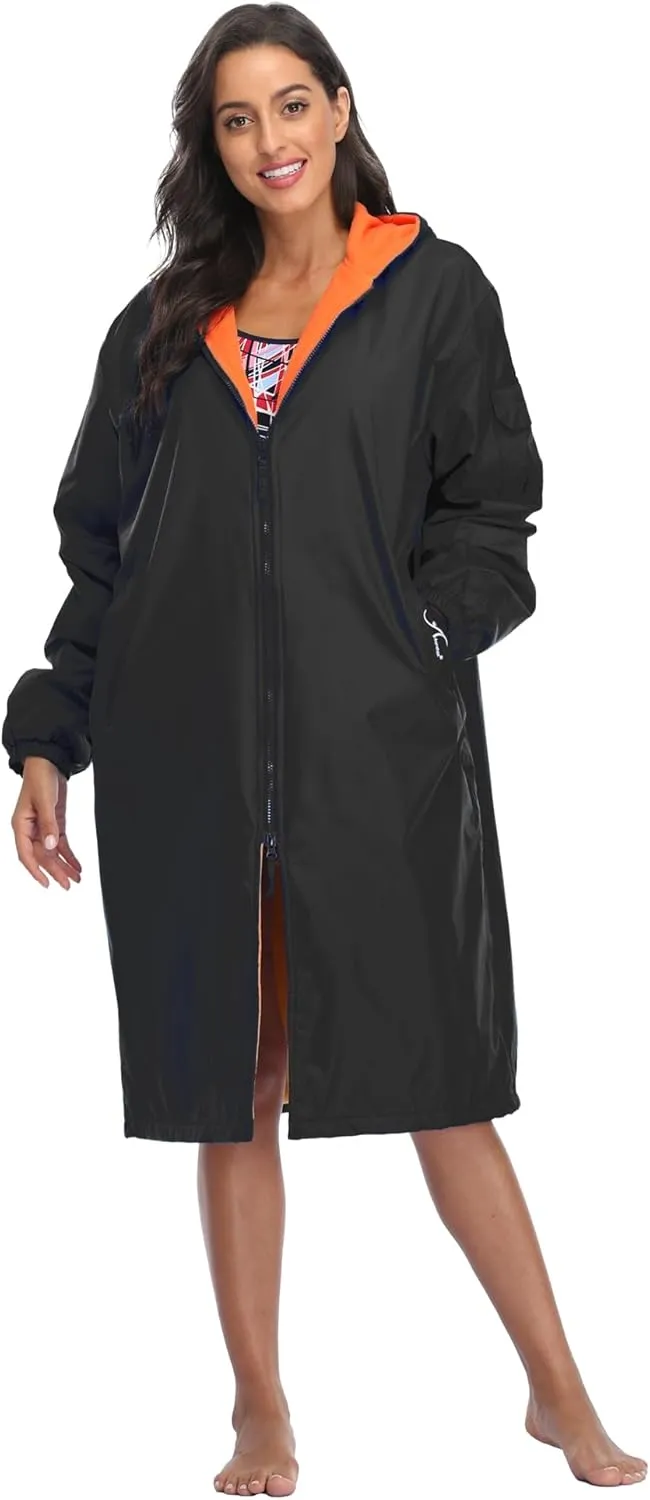 Adoretex Unisex Swim Parka Water Resistant Warm Coat Water Sports Swim Parka for Adult & Kids