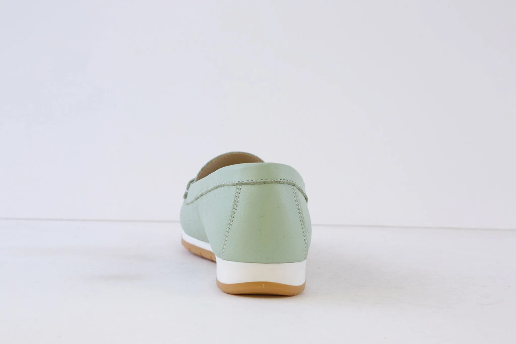 AEROBICS - 22420-957 FLAT SLIP-ON MOCCASIN SHOE - MINT GREEN
