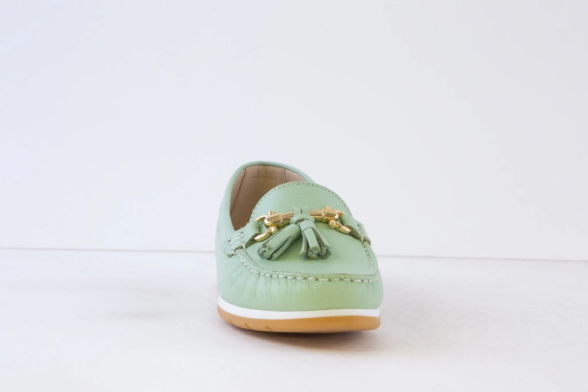AEROBICS - 22420-957 FLAT SLIP-ON MOCCASIN SHOE - MINT GREEN