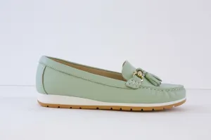 AEROBICS - 22420-957 FLAT SLIP-ON MOCCASIN SHOE - MINT GREEN