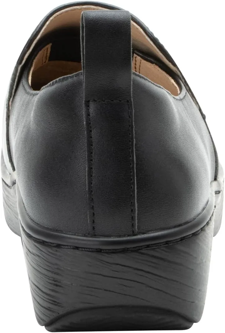 Alegria Women's Origin Orygin Wood Grain Leather Slip On Clog