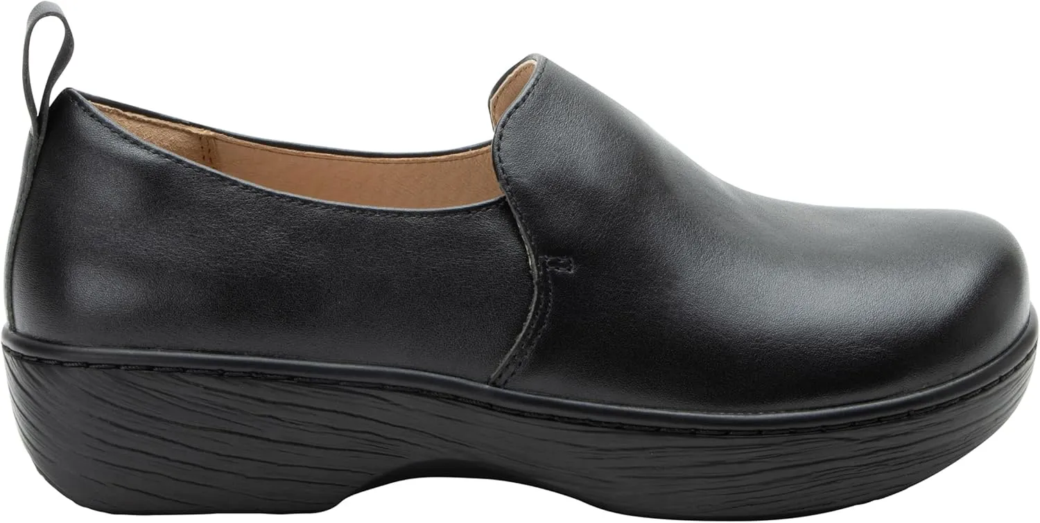 Alegria Women's Origin Orygin Wood Grain Leather Slip On Clog