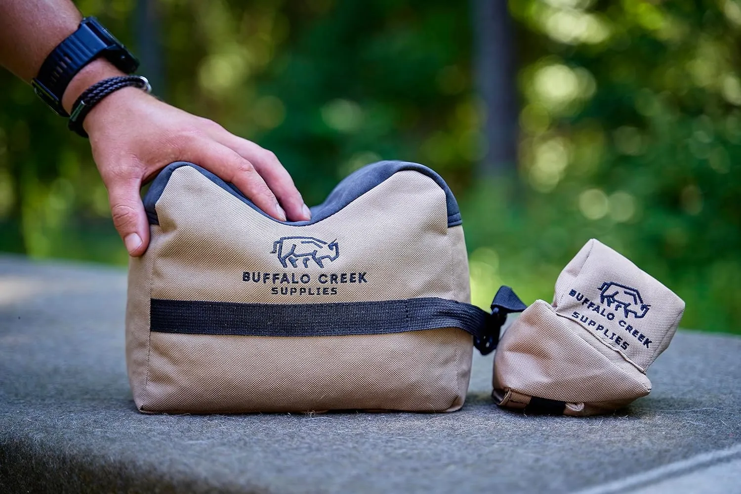 All Weather Durable Front and Rear Shooting Rest Bags, Rifle Rest Sand Bag for Bench Rest Shooting, Hunting, Target & Competitive Sports Shooting-Unfilled