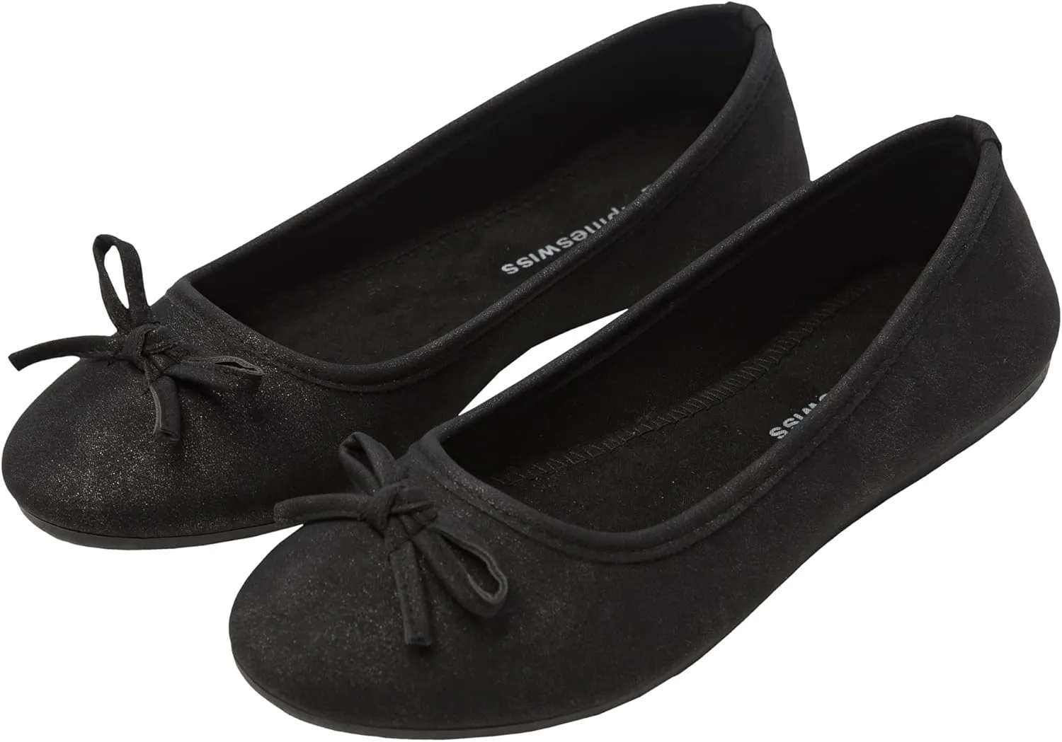 Alpine Swiss Polly Womens Bow Ballet Flats Round Toe Slip On Comfortable Shoes