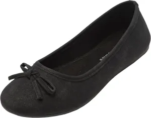 Alpine Swiss Polly Womens Bow Ballet Flats Round Toe Slip On Comfortable Shoes