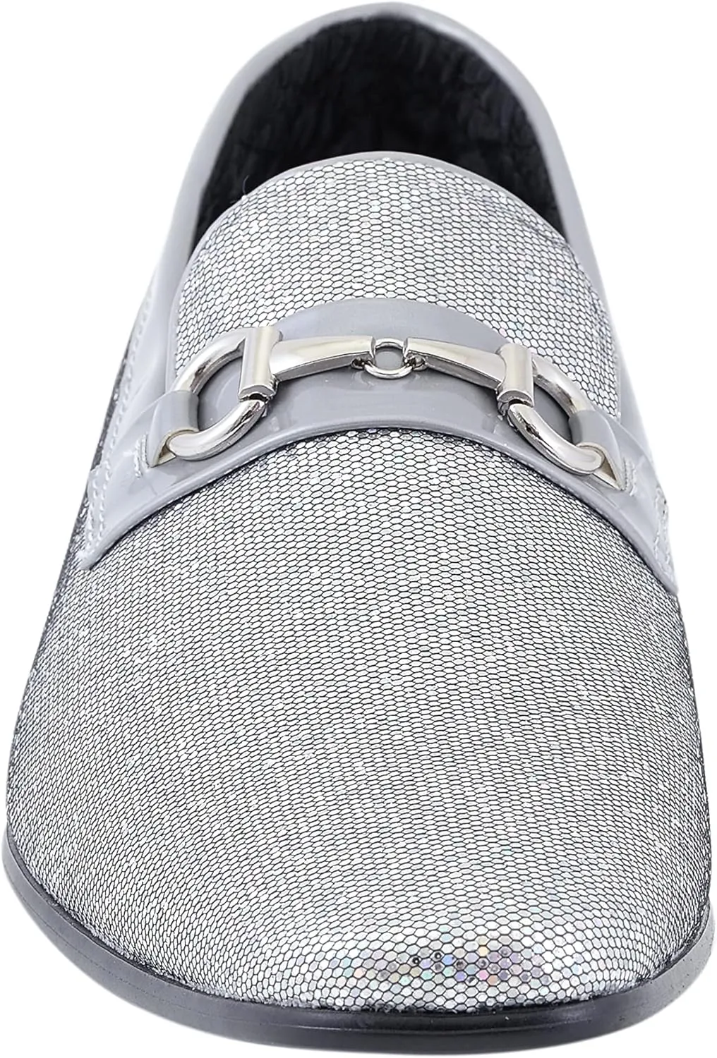 Amali Devy, Men's Dress Loafers, Slip-On Tuxedo Shoes for Men, Velvet Embellished Loafer Slippers